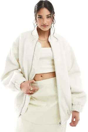 ASOS Brushed bomber jacket in ecru