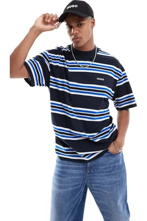 Hugo Blue Oversized t-shirt in stripe