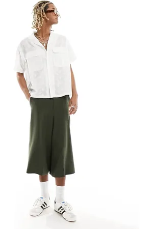 Native Youth Lace jacquard boxy fit shirt with chest pockets in