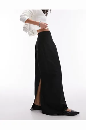 Topshop Super high-waist technical maxi skirt in