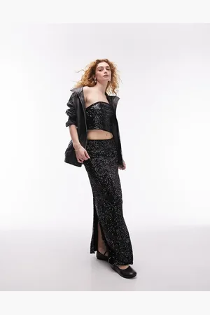 Topshop Co-ord sequin maxi skirt in