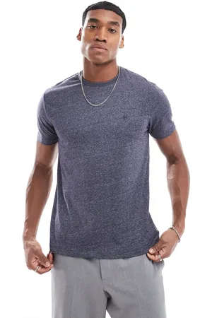 French Connection French Connection grindle texture t-shirt in navy