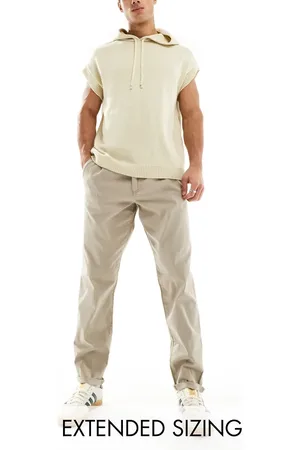 ASOS Tapered washed chino in tan