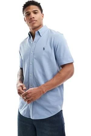 Ralph Lauren Icon logo short sleeve pique shirt in mid