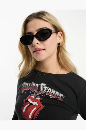 Monki Oversized oval sunglasses in