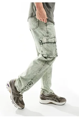 Liquor N Poker Co-ord relaxed cargo trouser in acid wash khaki