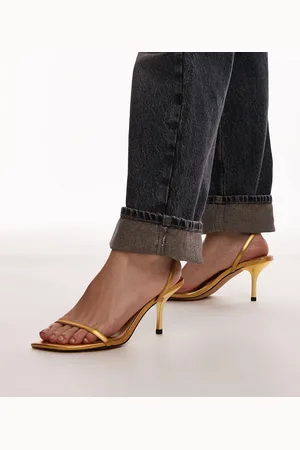 Topshop Fina barely there mid heeled sandals in