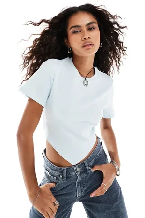 COLLUSION Backless tie back crop top in