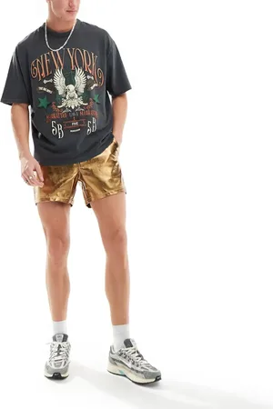 ASOS Slim short in metallic