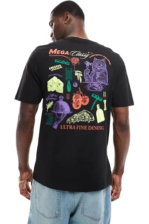 JACK & JONES Oversized food back print t-shirt in
