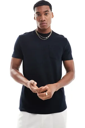 French Connection French Connection heavyweight ottoman pocket t-shirt in navy