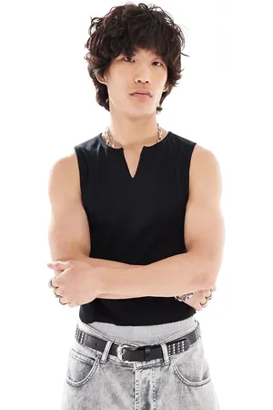 COLLUSION Notch neck vest in