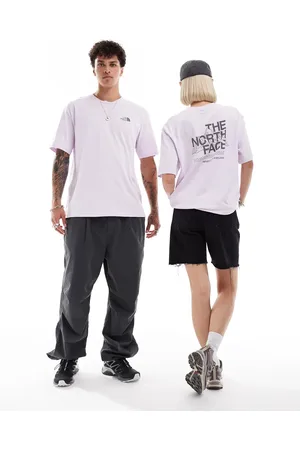 The North Face Mountain Sketch backprint oversized t-shirt in lilac