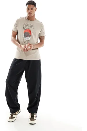 Alpha Industries Alpha NASA orbit chest print t-shirt in vintage sand