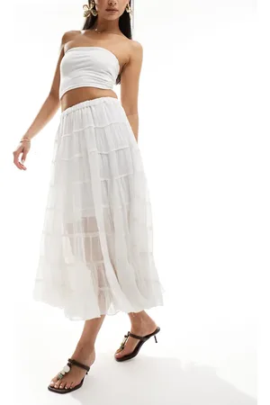 AllSaints Eva sheer maxi skirt in