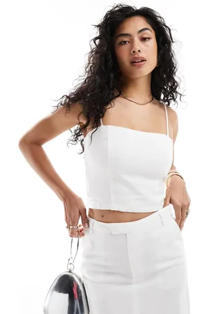 Bardot Linen crop top co ord in