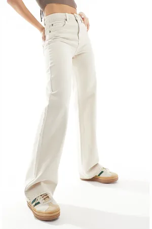 Stradivarius Wide leg dad jean in ecru