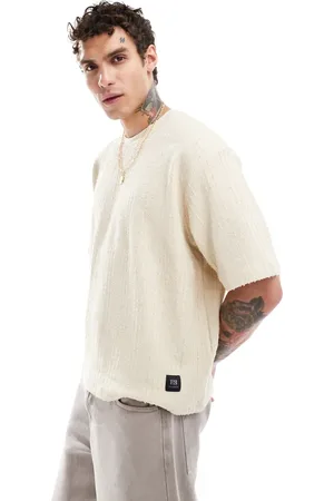 Pull&Bear Knitted t-shirt in ecru