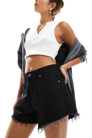 Sixth June High waisted denim shorts in washed