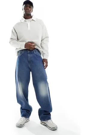 Weekday Galaxy baggy fit straight leg jeans in era