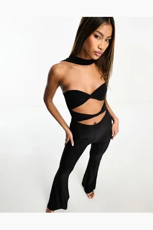 Kaiia Slinky choker cut out jumpsuit in