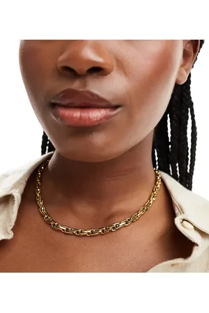 Neck On The Line Plated stainless steel chunky braided necklace