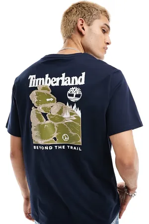 Timberland Large boulder back print oversized t-shirt in Exclusive to Asos
