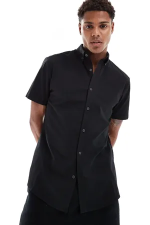 River Island Textured muscle fit shirt in