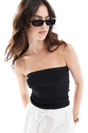MANGO Bandeau jersey top in