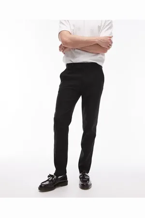Topman Stretch slim textured suit trousers in