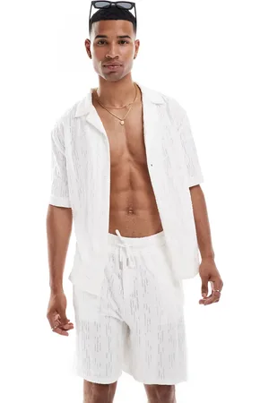 Sixth June Co-ord textured revere shirt in
