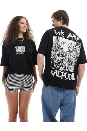 ASOS Marvel unisex oversized t-shirt with Deadpool prints in