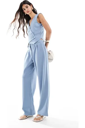 JDY Wide leg co-ord trouser in denim