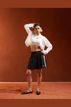 adidas Three stripe mini skirt in