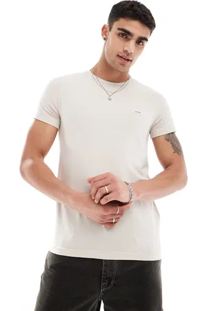 Calvin Klein Stretch slim t-shirt in beige