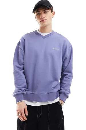 COLLUSION V neck sweatshirt in washed