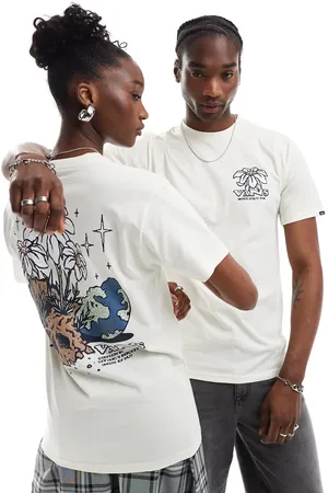 Vans Whats inside floral back print t-shirt in off
