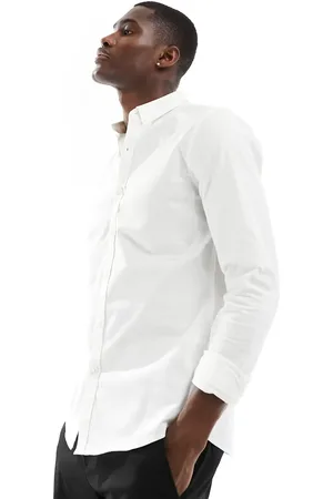 New Look Long sleeve muscle fit shirt in
