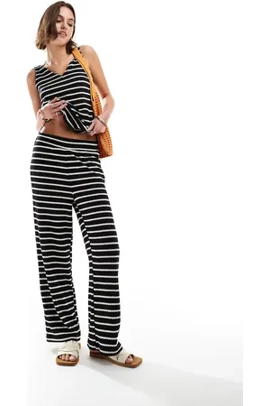 New Look Stripe rib trouser co ord