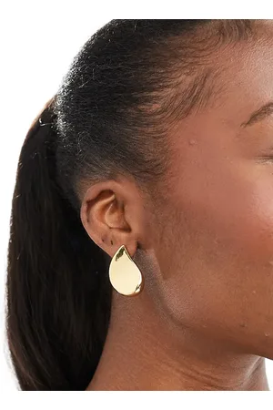 ASOS 14k plated stud earrings with teardrop detail
