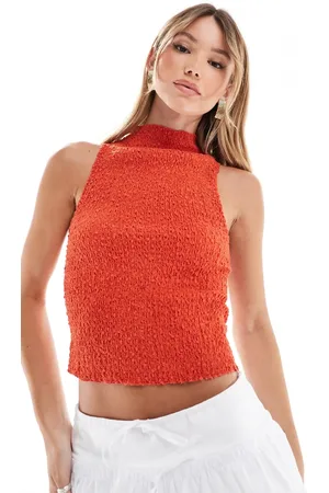 MANGO High neck sleeveless top in