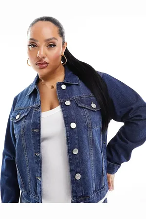 Yours Cropped denim jacket in mid