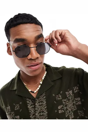 Pull&Bear Metal frame sunglasses in jet