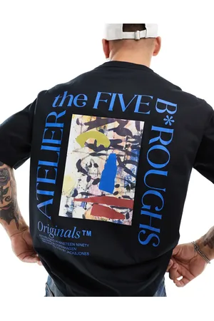 JACK & JONES Oversized t-shirt with arty back print in