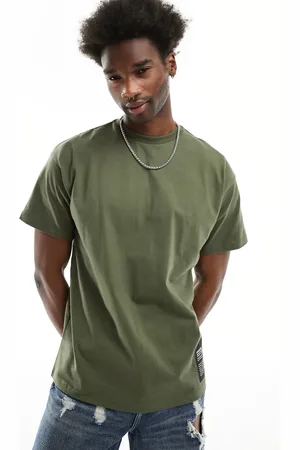 Dr Denim Trooper relaxed fit t-shirt with logo in khaki