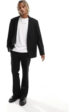 ASOS High waist flare suit trousers in
