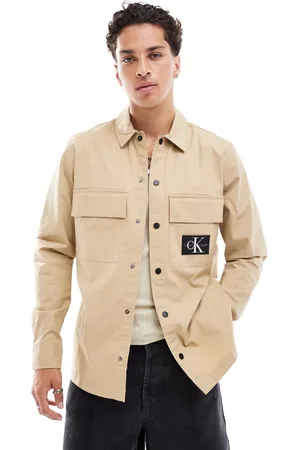 Calvin Klein Cargo overshirt in beige