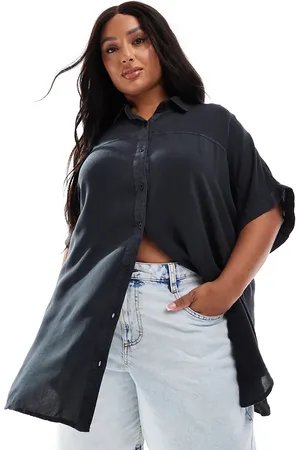 Yours Chambray shortsleeve shirt in
