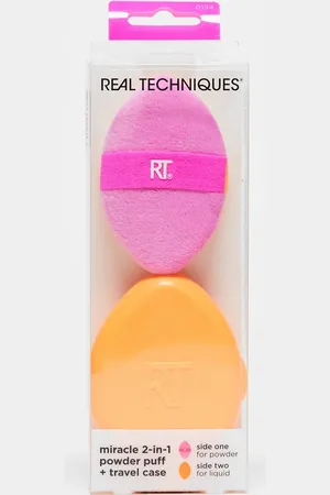 Real Techniques Miracle 2-In-1 Powder Puff + Travel Case