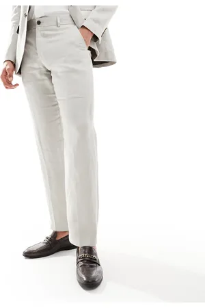 SELECTED Linen mix suit trouser in beige